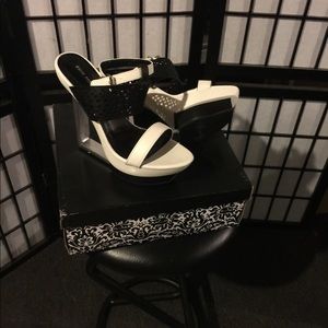 Black and white Heels